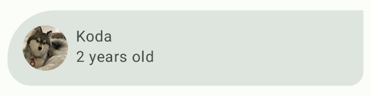 设置了形状的 Woof 列表项 设置了形状的 Woof 列表项