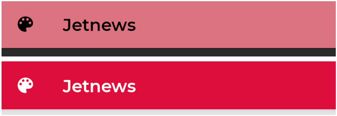 Aynı banner'ın farklı renklere sahip iki örneği