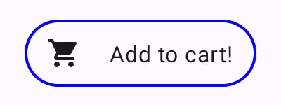 Animation d'un bouton avec une icône de chariot de courses qui devient plus petit lorsque l'utilisateur appuie dessus