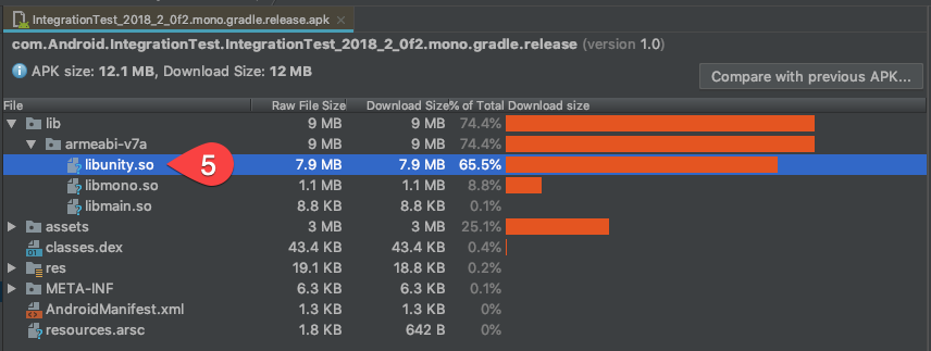 uruchomić narzędzie APK Analyzer,