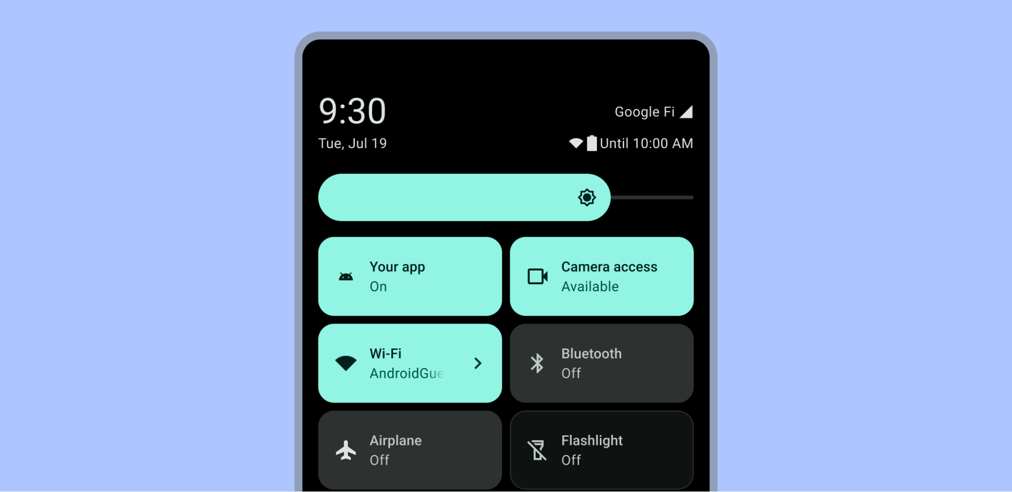 быстрые настройки