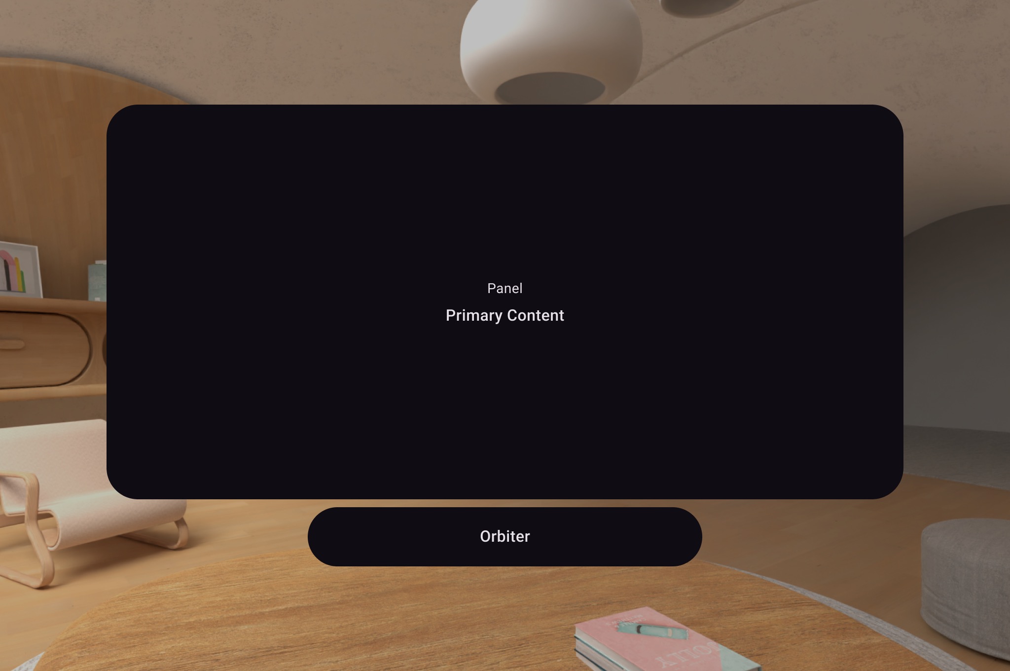Desenvolver um exemplo genérico de orbiter de componentes XR da interface