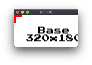 Mode étirement désactivé avec une résolution d'écran de 256 x 128