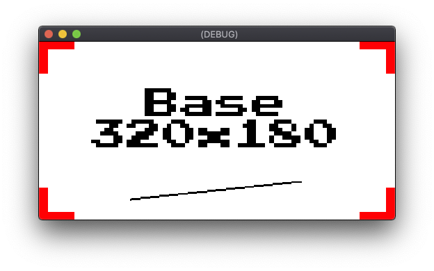 Fenêtre d'affichage en mode étirement avec une résolution d'écran de 512 x 256