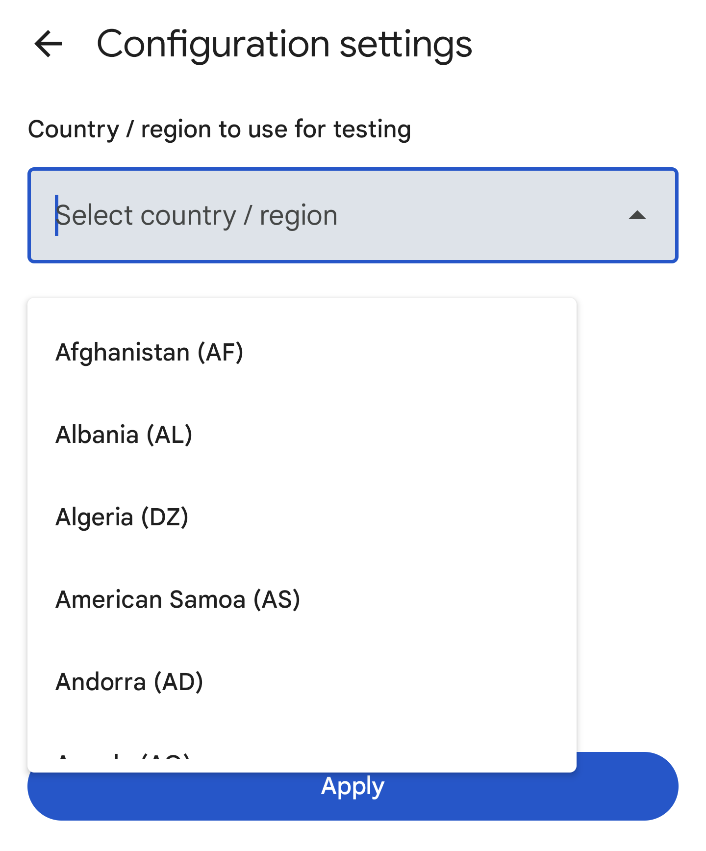 testare l'esperienza di acquisto in diverse regioni