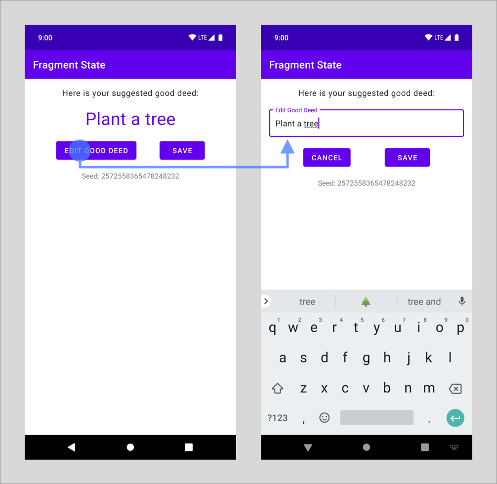 Zufallstextgenerator-App, die verschiedene
Bundesstaattypen
