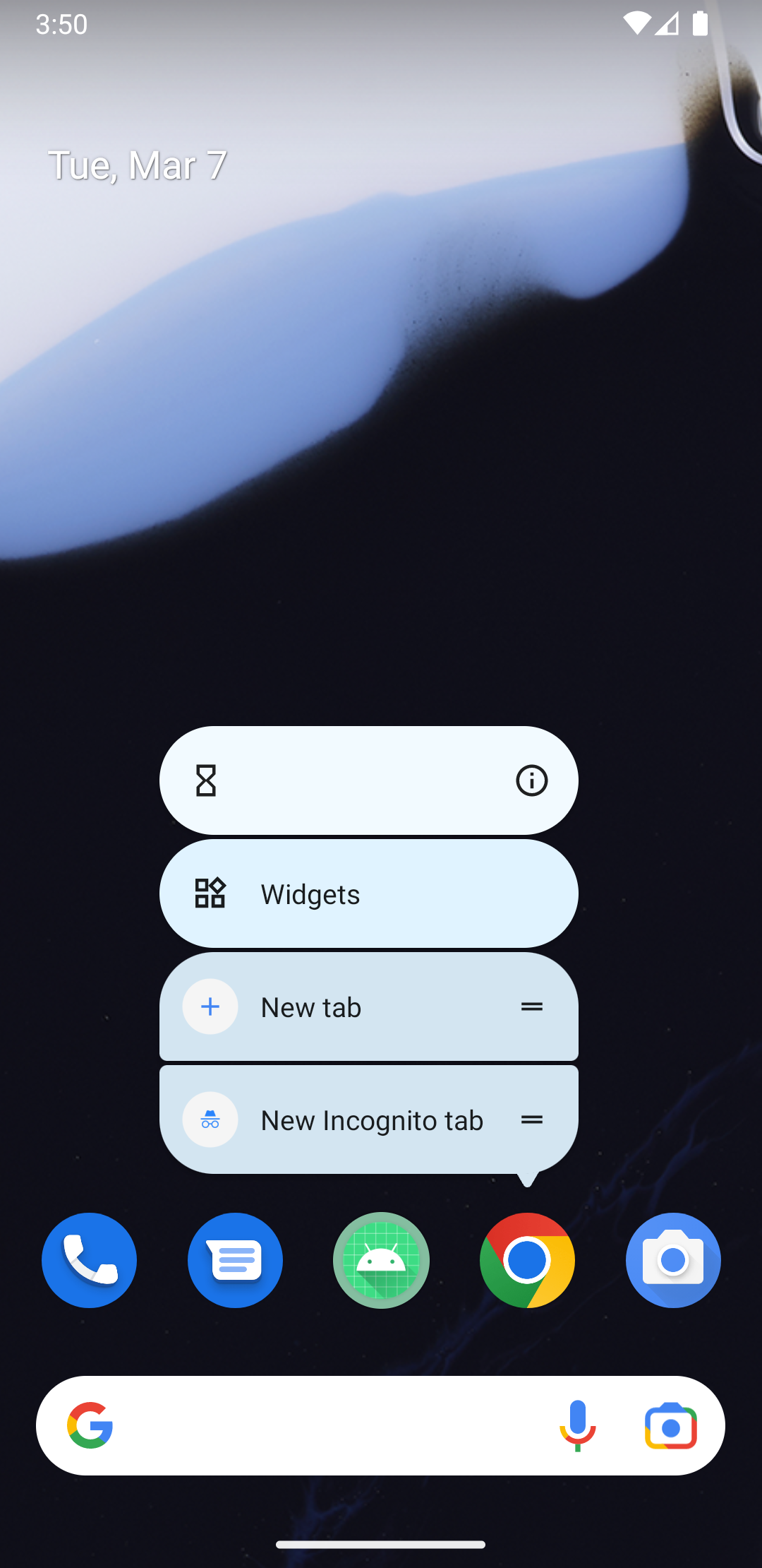 raccourcis d'application