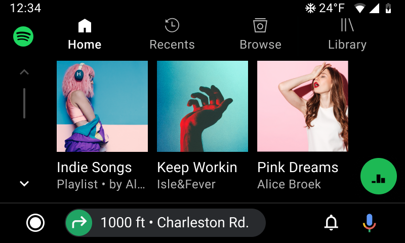 Root content displayed as navigational tabs