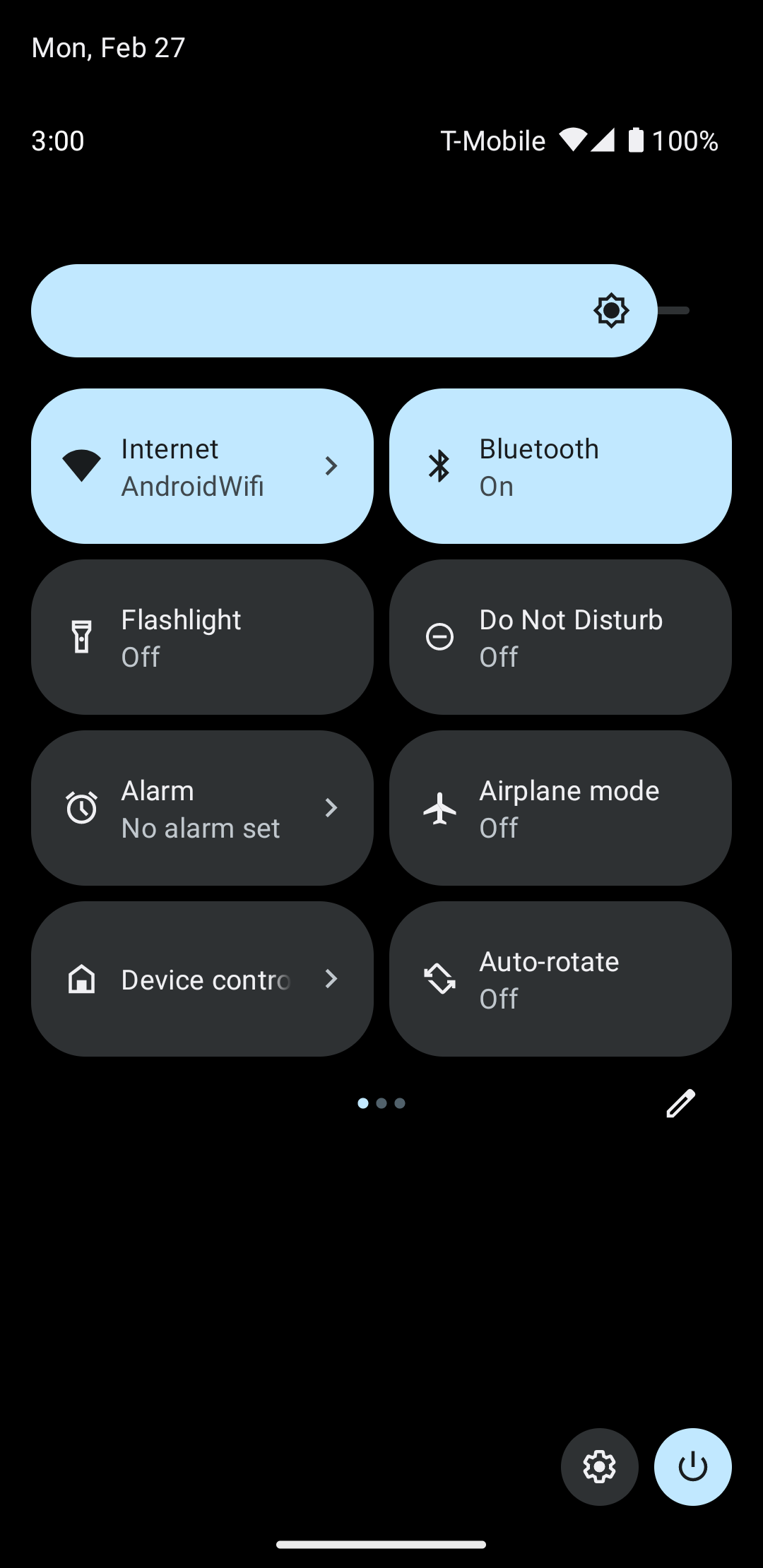 Un'immagine che mostra l'interfaccia utente di sistema per i controlli del dispositivo