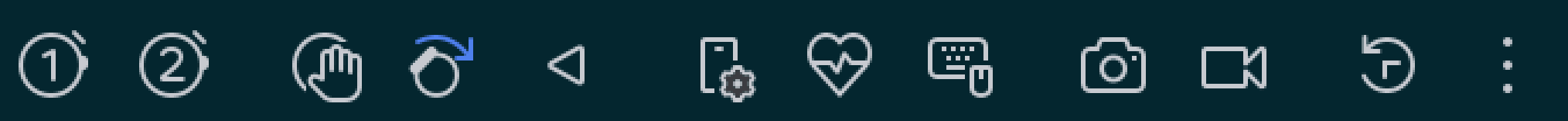 Ikony na pasku narzędzi Android Studio