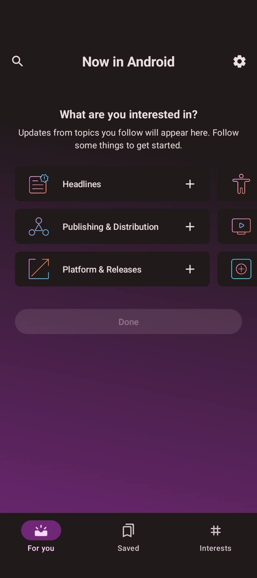 Un singolo dettaglio di un articolo di notizie nell&#39;app Now in Android, che mostra un titolo, un autore e una descrizione.