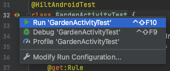 Tests aus Gutteraktion ausführen
