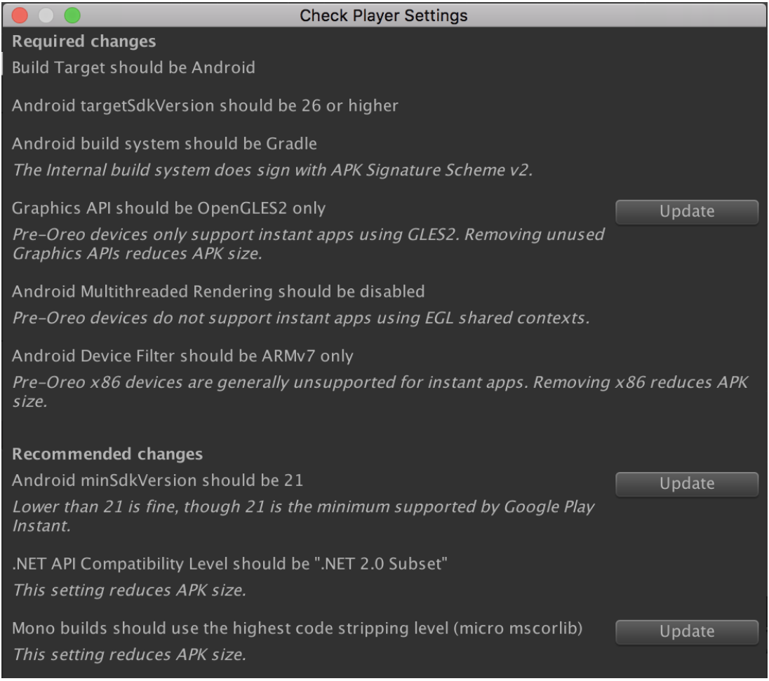 คำแนะนำที่เฉพาะเจาะจง ได้แก่ การใช้ OpenGL ES 2.0 เท่านั้นและ
การปิดใช้การแสดงผลแบบหลายเธรด