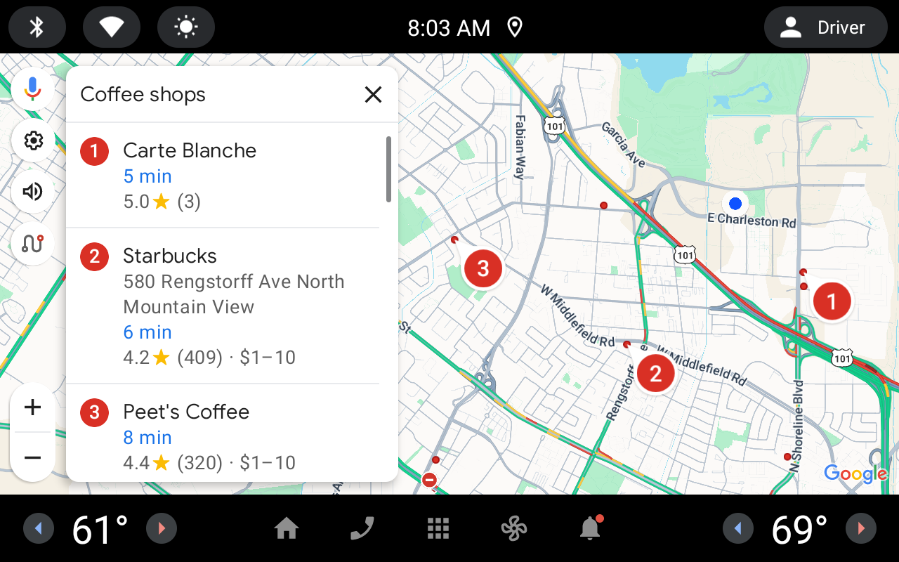 Los resultados de la búsqueda se muestran en la pantalla.