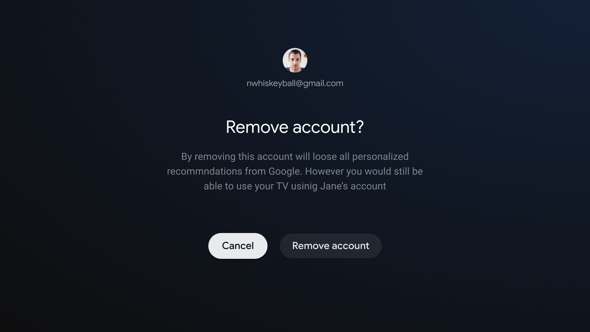 Capture d'écran montrant un bouton d'annulation réversible