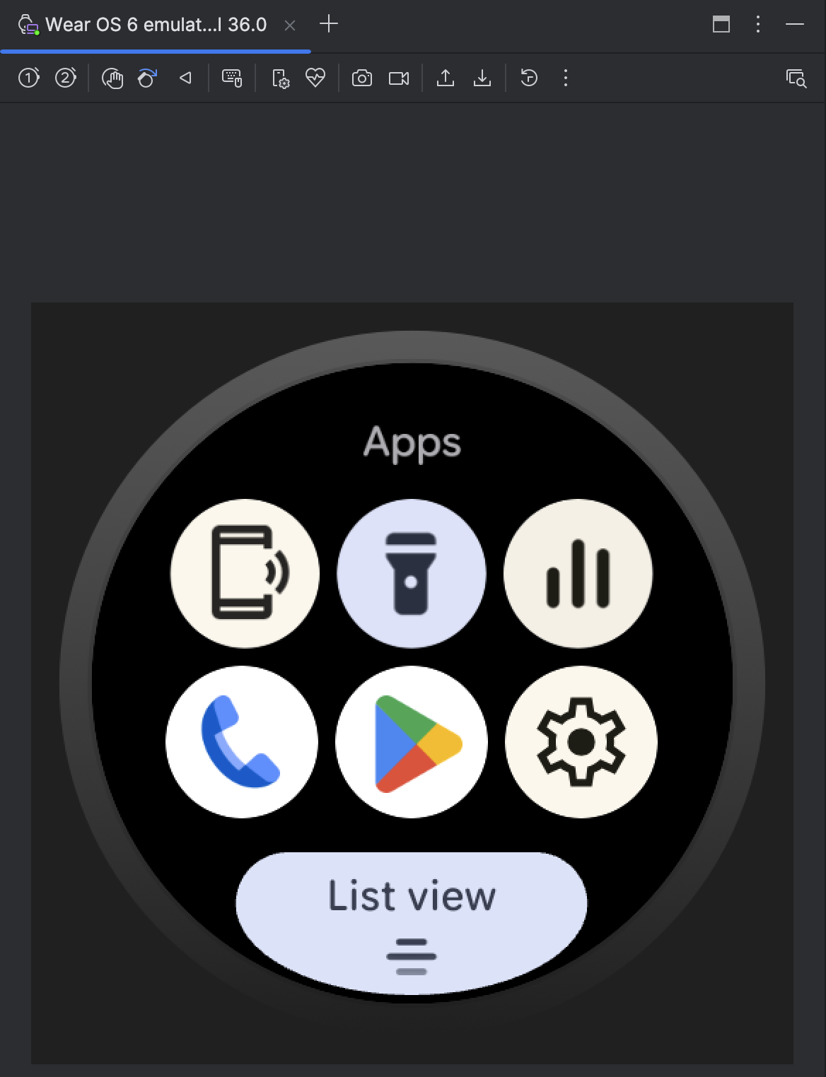 Le app includono Trova il mio dispositivo, Torcia, Controlli multimediali, Telefono,
Play Store e Impostazioni